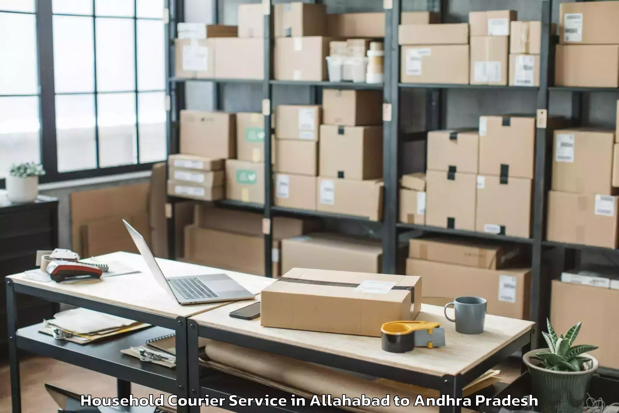 Top Allahabad to Vignan University Guntur Household Courier Available